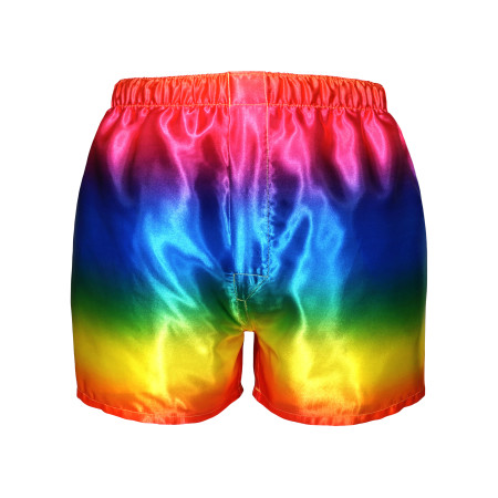 Rainbow satin boxer shorts...